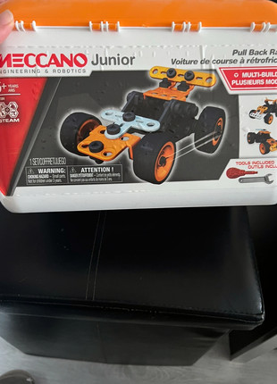 MECCANO JUNIOR RACE CAR VOITURE DE COURSE BUILDING KIT STEAM