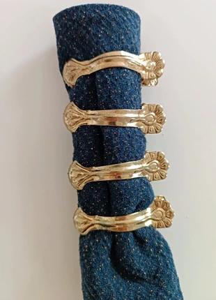 Ronds de serviette dorés, marque: Vintage, état: Très bon état, 4,00 €, 4,90 € Protection acheteurs incluse