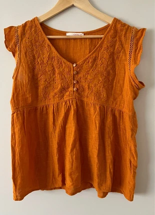 Haut brodé 100% coton, marca: Camaïeu, estado: Novo sem etiquetas, tamanho: S / 36 / 8, €5.00, €5.95 inclui Proteção do Comprador