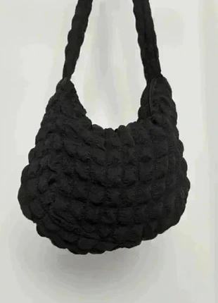 Sac à Bandoulière Noir Vintage Y2K Matelassé Design Plissé Chrome Minimaliste, brand: y2k, condizioni: Nuovo senza cartellino, €12.00, €13.30 include la Protezione acquisti