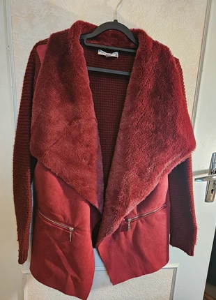 🍷 Veste bordeaux multi-matières Sensations – Taille M/L 🍷, merk: Sensations Pour Elle, staat: Heel goed, maat: L / 40 / 12, € 30,00, € 32,20 inclusief Kopersbescherming