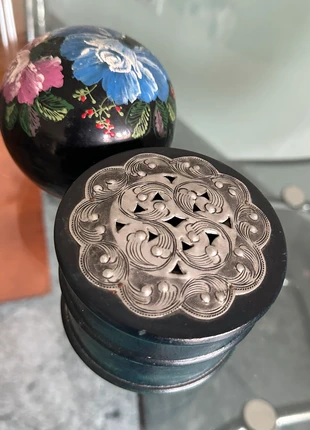 Lote de 2 joyeros rendondos boîte à bijoux smycken box, brand: Local, condizioni: Ottime, €14.90, €16.35 include la Protezione acquisti