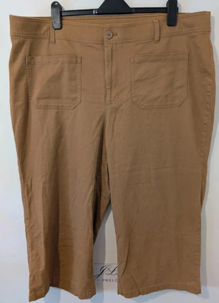 Ava & Viv Casual Women's Cropped Trousers - Tan - Size 22, brand: Ava & Viv, condition: Very good, size: XL / UK 20-22, £14.00, £15.40 includes Buyer Protection Pro