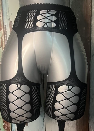 Black Fishnet Garter Style Stockings - Festival - Rave - Lingerie Accessories, condizioni: Nuovo senza cartellino, taglia: Taglia unica, €2.50, €3.33 include la Protezione acquisti