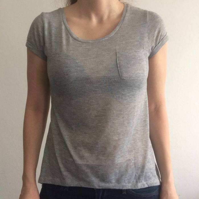 Tee-shirt asymétrique gris 2