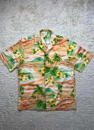 Chemisette / Chemise manche courte style Hawaï motif plage palmier fleur - S homme, merk: Hawaii, staat: Heel goed, maat: S, € 19,90, € 21,60 inclusief Kopersbescherming