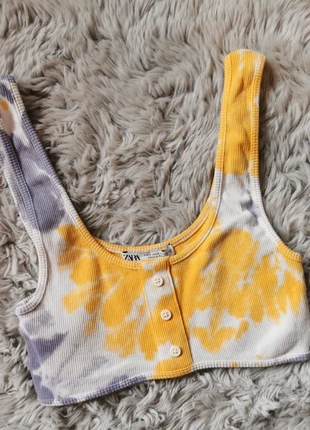 Batikmuster cropped Top , brand: Zara, condizioni: Ottime, taglia: S / IT 40 / EU 36, €3.00, €3.85 include la Protezione acquisti