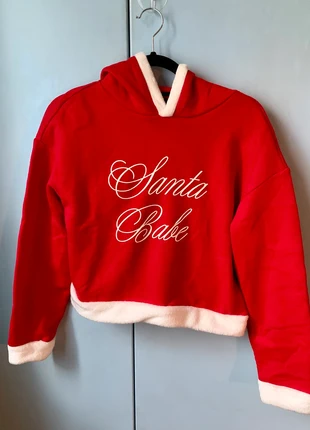 Felpa Natale con cappuccio, brand: H&M, condizioni: Ottime, taglia: S / IT 40 / EU 36, €7.00, €8.05 include la Protezione acquisti