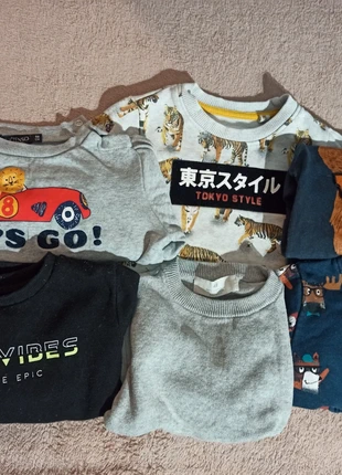 Lot 6 pulls sans capuche – 2 ans – Très bon état – Gris / Bleu – 6, brand: Primark, condition: Very good, size: 18-24 months / 86 cm, €5.00, €5.95 includes Buyer Protection