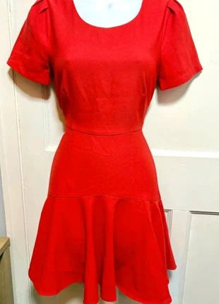 Louche London Red Fit & Flare Mini Dress | Partywear | Special Occasion | Festive Glam - Size 8, brand: Louche, condition: Very good, size: S / UK 8-10, £14.95, £16.40 includes Buyer Protection