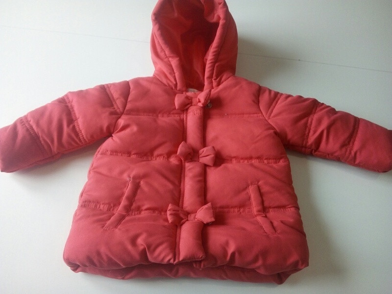 Manteau rouge orangé taille 12mois 1
