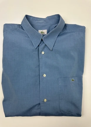 Chemise Lacoste ( delanvay) vintage - bleu - logo brodé - taille XL (44) - oversize, merk: Lacoste, staat: Heel goed, maat: XL, € 20,00, € 21,70 inclusief Kopersbescherming