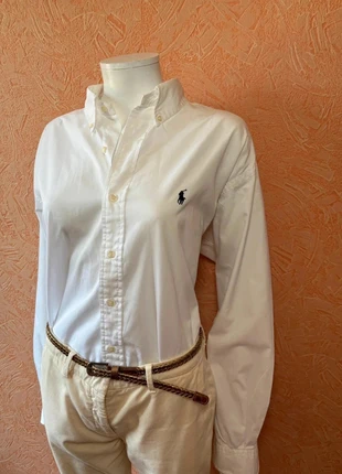 Chemise Ralph Lauren blanche cavalier bleu marine, brand: Ralph Lauren, condition: Very good, size: L / 40 / 12, €54.90, €58.35 includes Buyer Protection