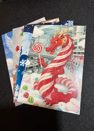 4 Ltd Edt Dragon Christmas Postcards, condition: New without tags, £2.00, £2.80 includes Buyer Protection Pro