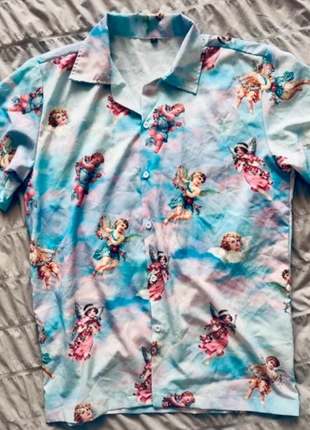 Cherub and angels shirt, condition: Very good, size: S, £5.00, £5.95 includes Buyer Protection