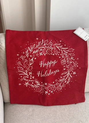 Housse de coussin de Noël rouge H&M home, neuve avec étiquette, marque: H&M, état: Neuf avec étiquette, taille: 50 x 50 cm, 7,00 €, 8,05 € Protection acheteurs incluse