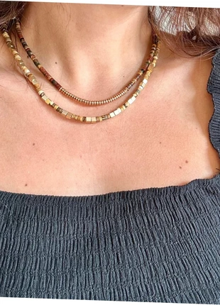 Collier pierres & hématite dorée, brand: atelier balo, condition: Very good, €10.00, €11.20 includes Buyer Protection Pro