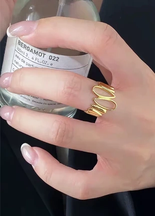 Bague en argent ajustable forme de goutte doré a l’or fin 18 carats, brand: Lemon, condition: New without tags, size: Adjustable, €15.00, €16.45 includes Buyer Protection