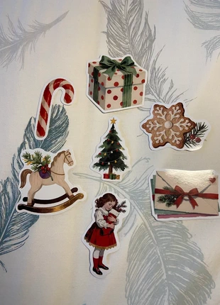 Vintage Christmas sticker pack, merk: Stickers, staat: Nieuw met prijskaartje, € 1,00, € 1,75 inclusief Kopersbescherming