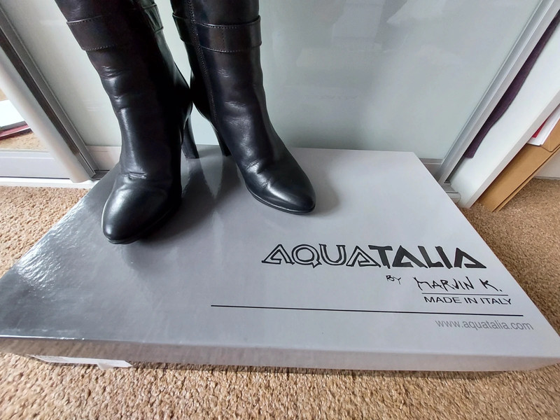 Aquatalia by Marvin K black high heeled boots. Reduced Vinted