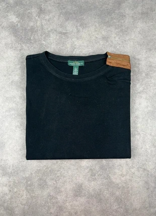 T-Shirt Col rond Lauren Ralph Lauren / Noir avec coudière Marron / Taille L, brand: Lauren Ralph Lauren, condizioni: Buone, taglia: L / IT 44 / EU 40, €4.00, €4.90 include la Protezione acquisti