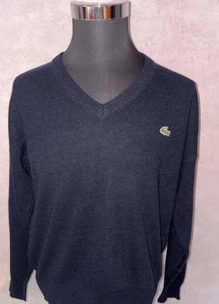 Pull col V Lacoste bleu marine homme, brand: Lacoste, condition: Very good, size: M, €35.00, €37.45 includes Buyer Protection