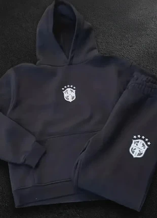 Ensemble Jogging Noir - Logo Brésilien Étoilé - Streetwear Sport - Taille M, merk: Vintage football, staat: Heel goed, maat: M, € 92,90, € 98,25 inclusief Kopersbescherming