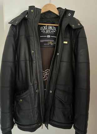 Leather Marc Ecko jacket parka, brand: ECKO UNLTD., condizioni: Ottime, taglia: M, €250.00, €263.20 include la Protezione acquisti
