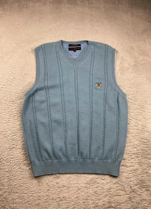 Pull/Sweat/Crewneck sans manche col V Tommy Hilfiger Golf Bleu clair logo brodé Taille M Homme, brand: Tommy Hilfiger, condition: Very good, size: M, €19.90, €21.60 includes Buyer Protection Pro