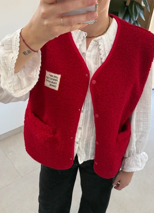 Gilet sans manches oversize moutmout rouge, brand: Boutique Italiana, condizioni: Nuovo con cartellino, taglia: M / IT 42 / EU 38, €29.99, €32.19 include la Protezione acquisti