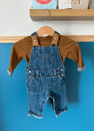 Salopette en jeans, marque: Obaïbi, état: Bon état, taille: 3-6 mois / 62 cm, 4,00 €, 4,90 € Protection acheteurs incluse