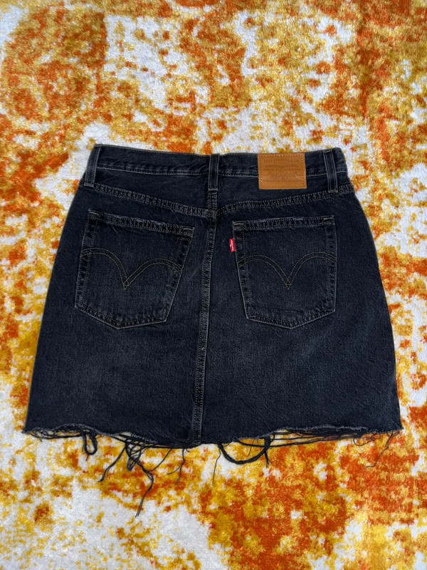 Levis Premium Black Denim Mini Skirt 2