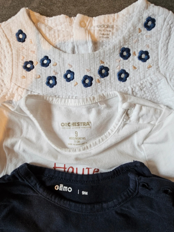 Lot 6 t-shirts bébé fille 2