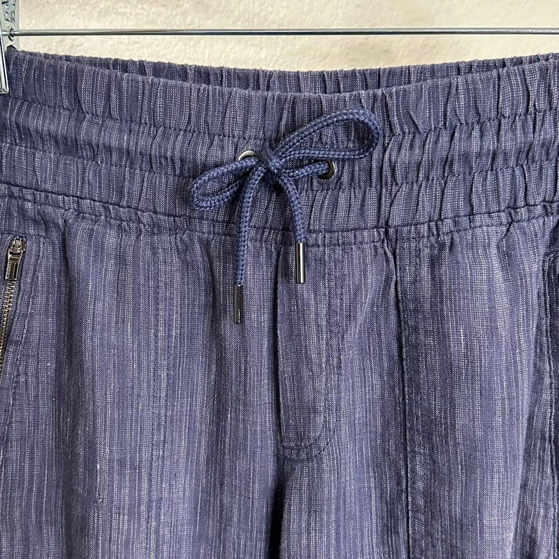 Athleta 100% Linen Cabo Textured Wide Leg Pants 3