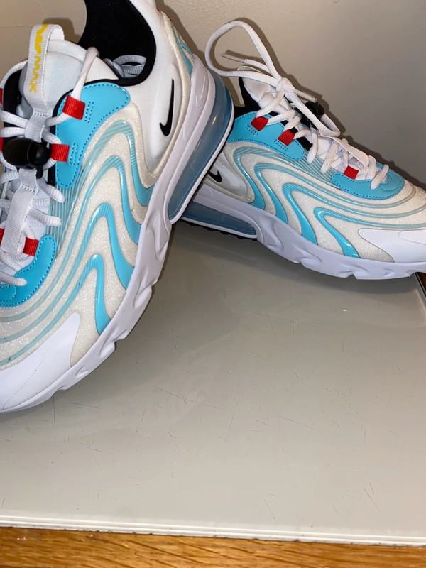 Nike Air Max 270 React Fresh Air sneakers in white/turquoise