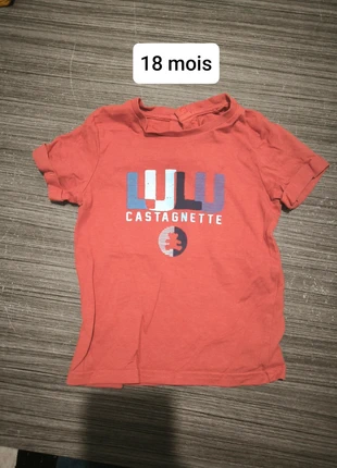 T-shirt rouge, marque: Lulu Castagnette, état: Très bon état, taille: 12-18 mois / 80 cm, 4,00 €, 4,90 € Protection acheteurs incluse