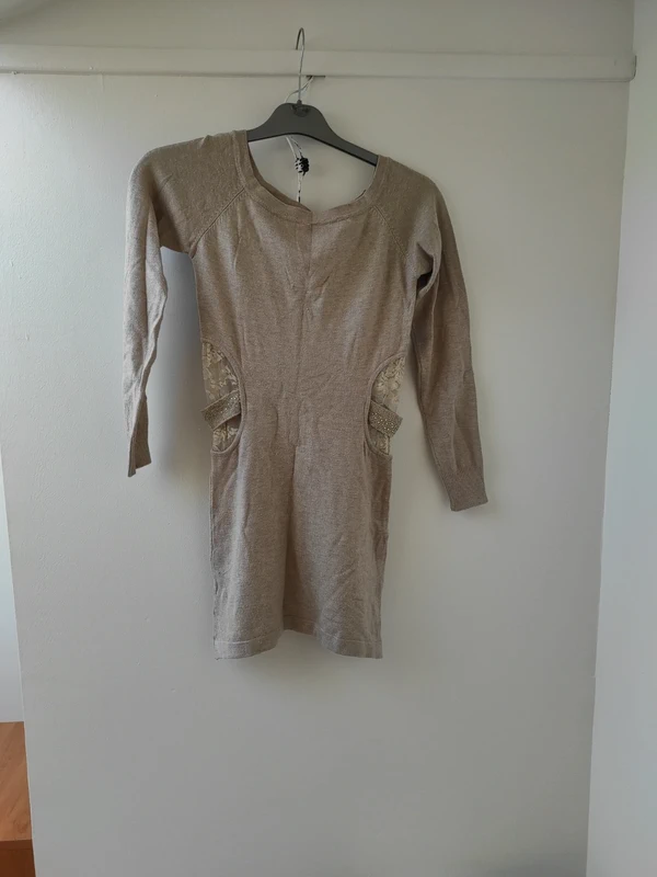 Robe pull beige