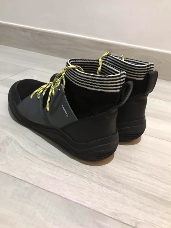 Lanvin stretch & leather high top sneakers - Vinted
