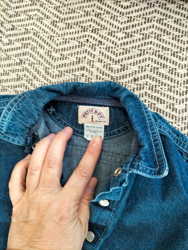 Veste en jean petit boy 18 mois - photo numéro 3