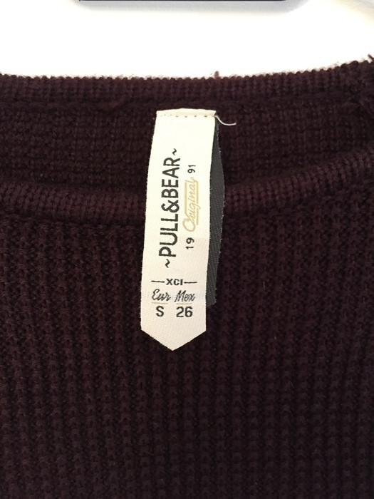 Pull bordeaux pull and bear 2