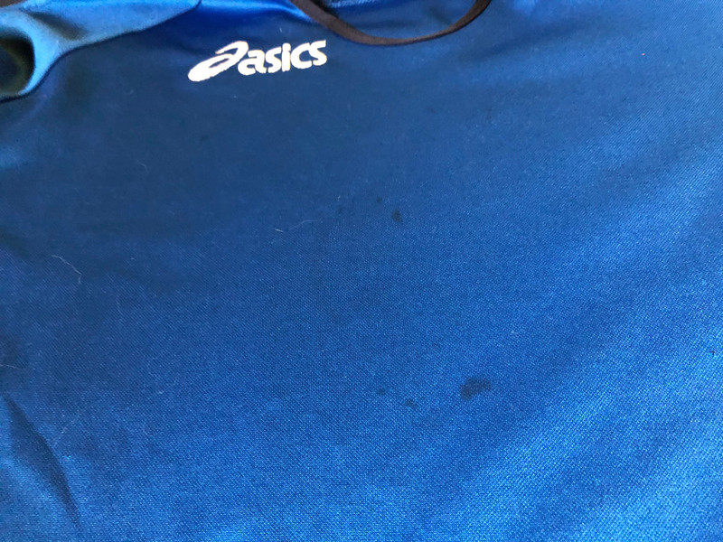 Asics t shirt bleu on sale
