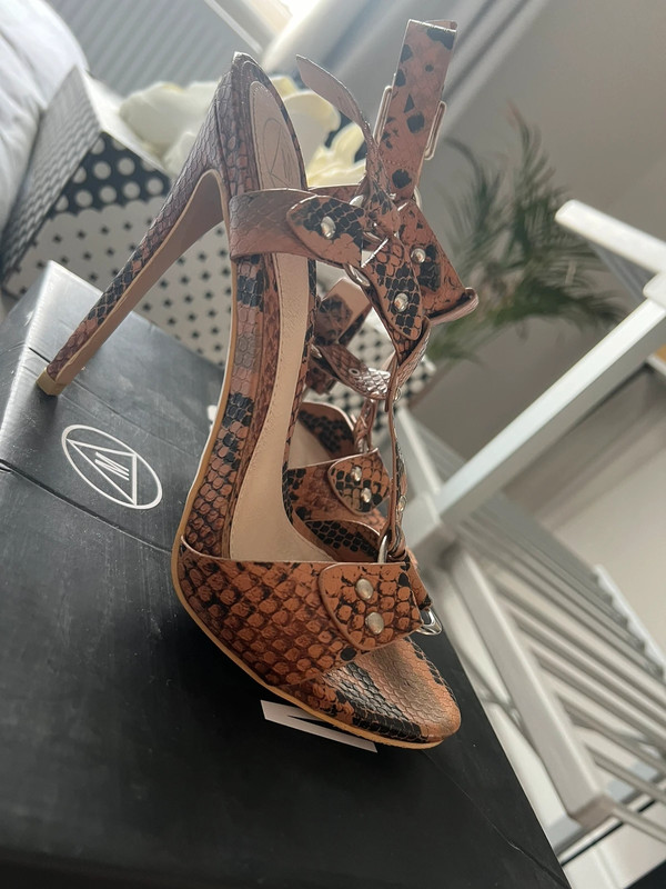 Orange snake print clearance heels