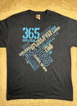 2629. T-shirt 365 Days a Year – Celebrate Christ the Lord, marca: Gildan, estado: Muito bom, tamanho: L, €10.00, €11.20 inclui Proteção do Comprador