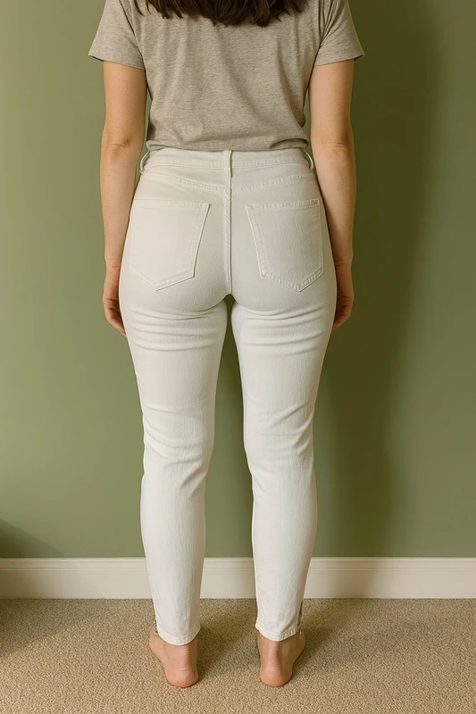 Jean slim blanc Mango avec zips aux chevilles - Taille 38 - photo numéro 2