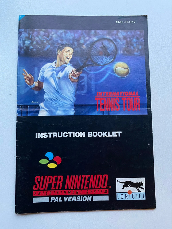 Super Nintendo Snes Manual International Tennis Tour 1