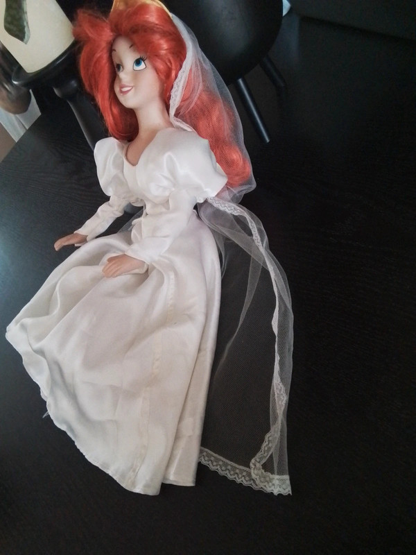 Glass doll of Ariel in wedding dress Vinted