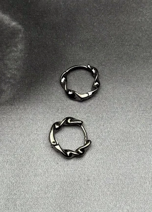 Boucles d’oreilles torsadées en acier inoxydable, marque: CHROME, état: Neuf sans étiquette, 10,00 €, 11,20 € Protection acheteurs (Pro) incluse