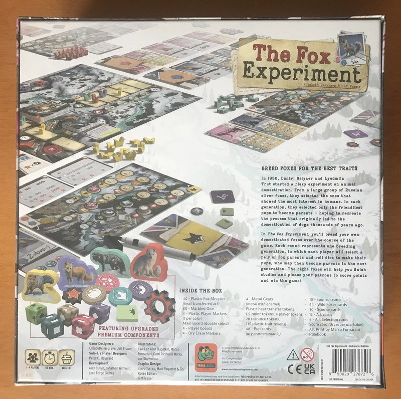 The Fox Experiment + Promo pack - Kickstarter Edition - Pandasaurus - New Nuovo 2