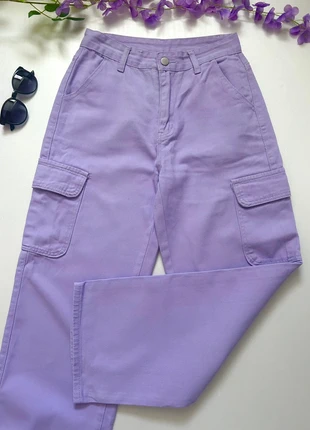 Pantalon cargo violet pastel, marque: Shein, état: Très bon état, taille: S / 36 / 8, 6,90 €, 7,95 € Protection acheteurs incluse