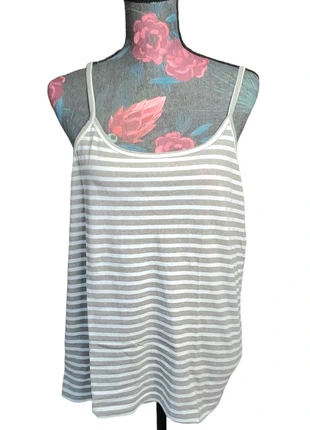 Débardeur gris blanc 50-52, brand: Tissaia, condition: Very good, size: 5XL / 50 / 22, €3.00, €3.85 includes Buyer Protection Pro